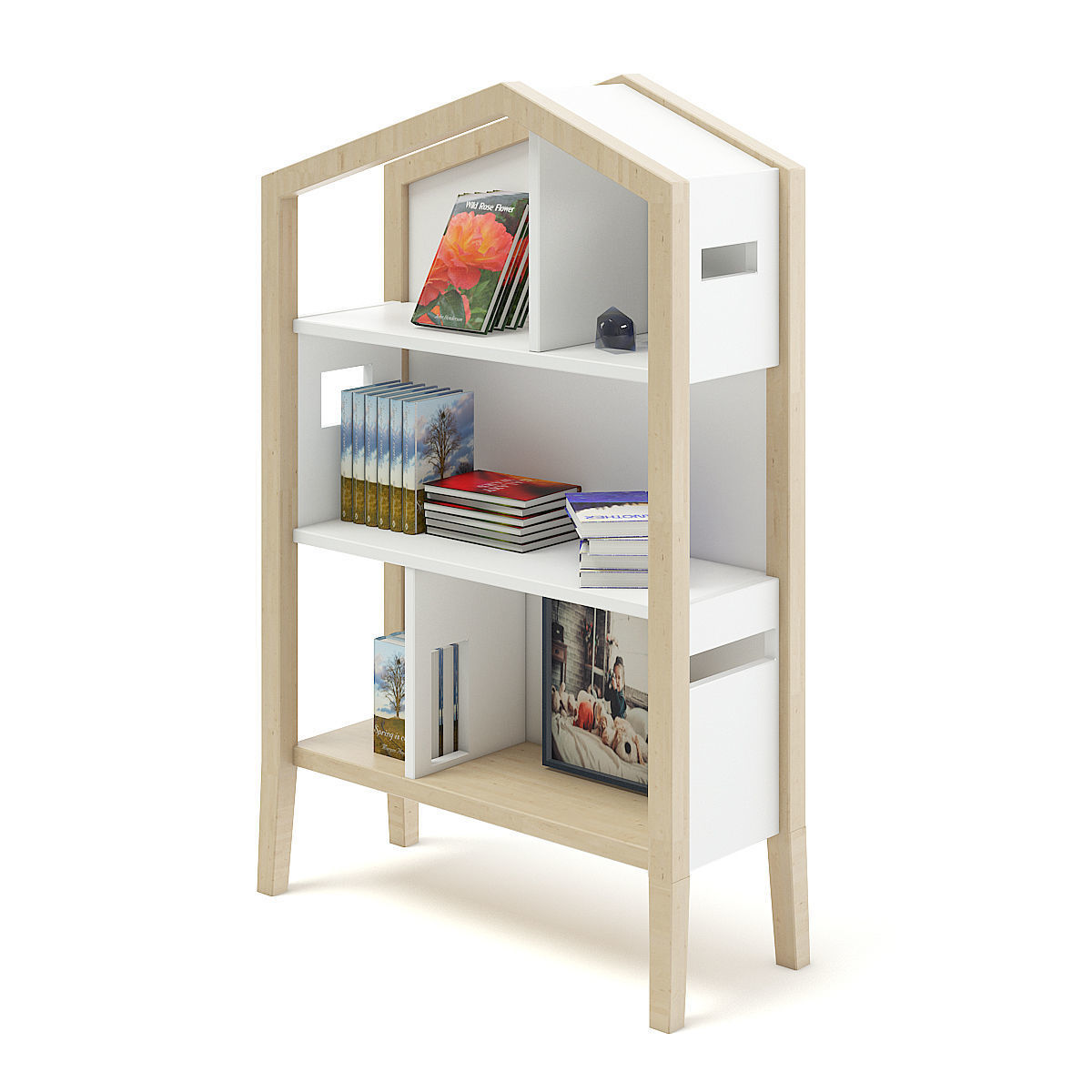 House Shape Shelf 3D model_1