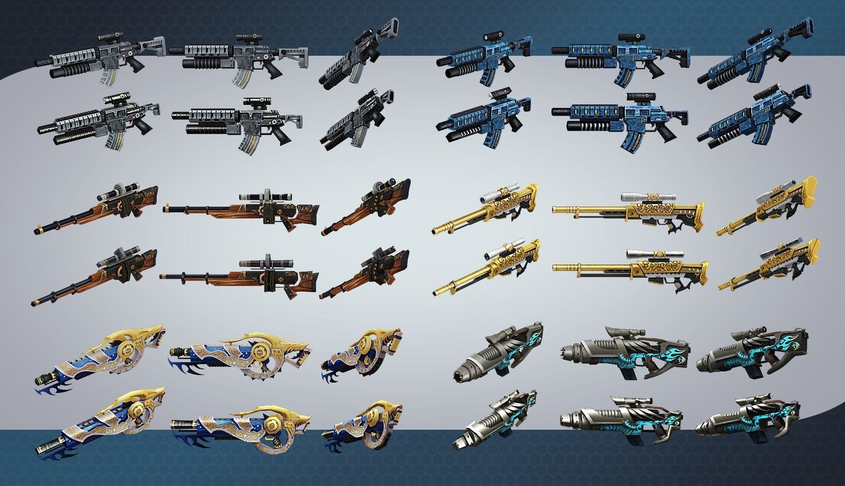 weapon pack vol01 Scifi cartoon weapon  Low-poly 3D model_9