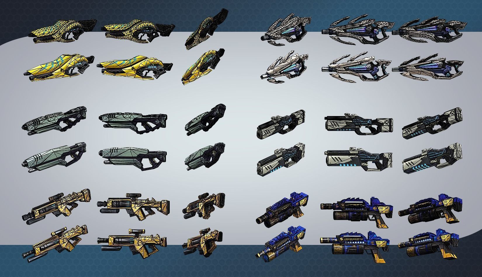 weapon pack vol01 Scifi cartoon weapon  Low-poly 3D model_30