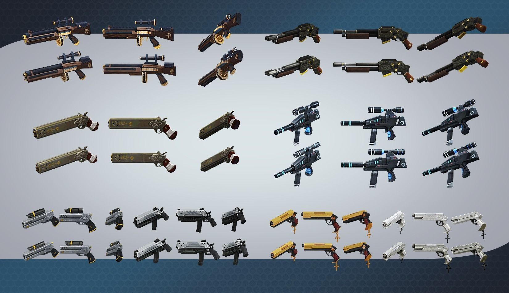 weapon pack vol01 Scifi cartoon weapon  Low-poly 3D model_16