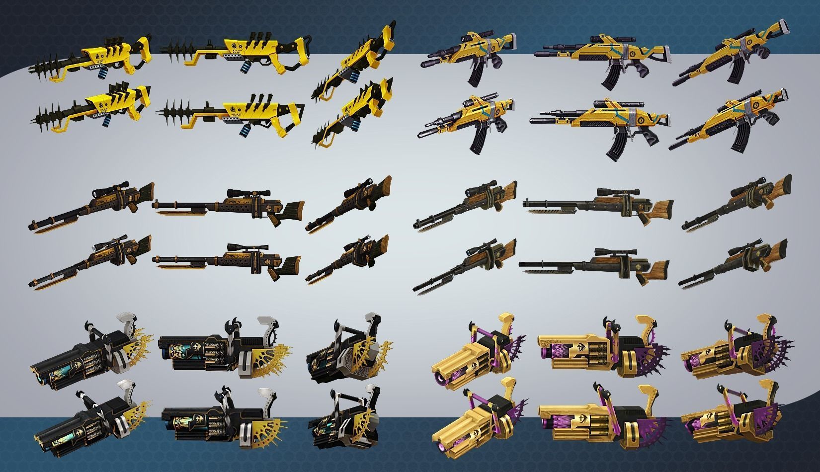 weapon pack vol01 Scifi cartoon weapon  Low-poly 3D model_7