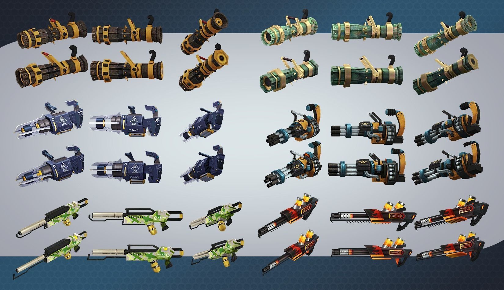 weapon pack vol01 Scifi cartoon weapon  Low-poly 3D model_4