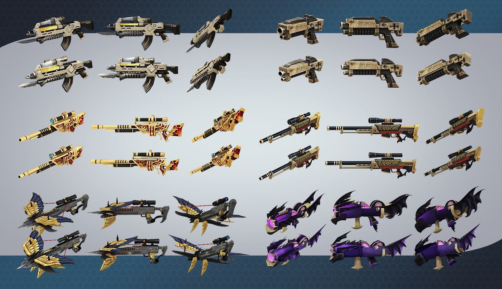 weapon pack vol01 Scifi cartoon weapon  Low-poly 3D model_10