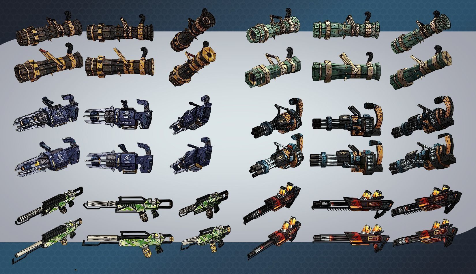 weapon pack vol01 Scifi cartoon weapon  Low-poly 3D model_22