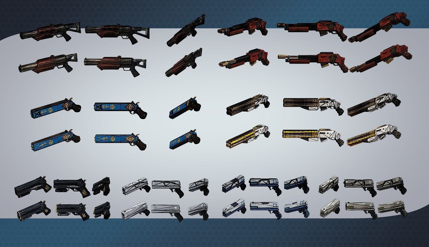 weapon pack vol01 Scifi cartoon weapon  Low-poly 3D model_33