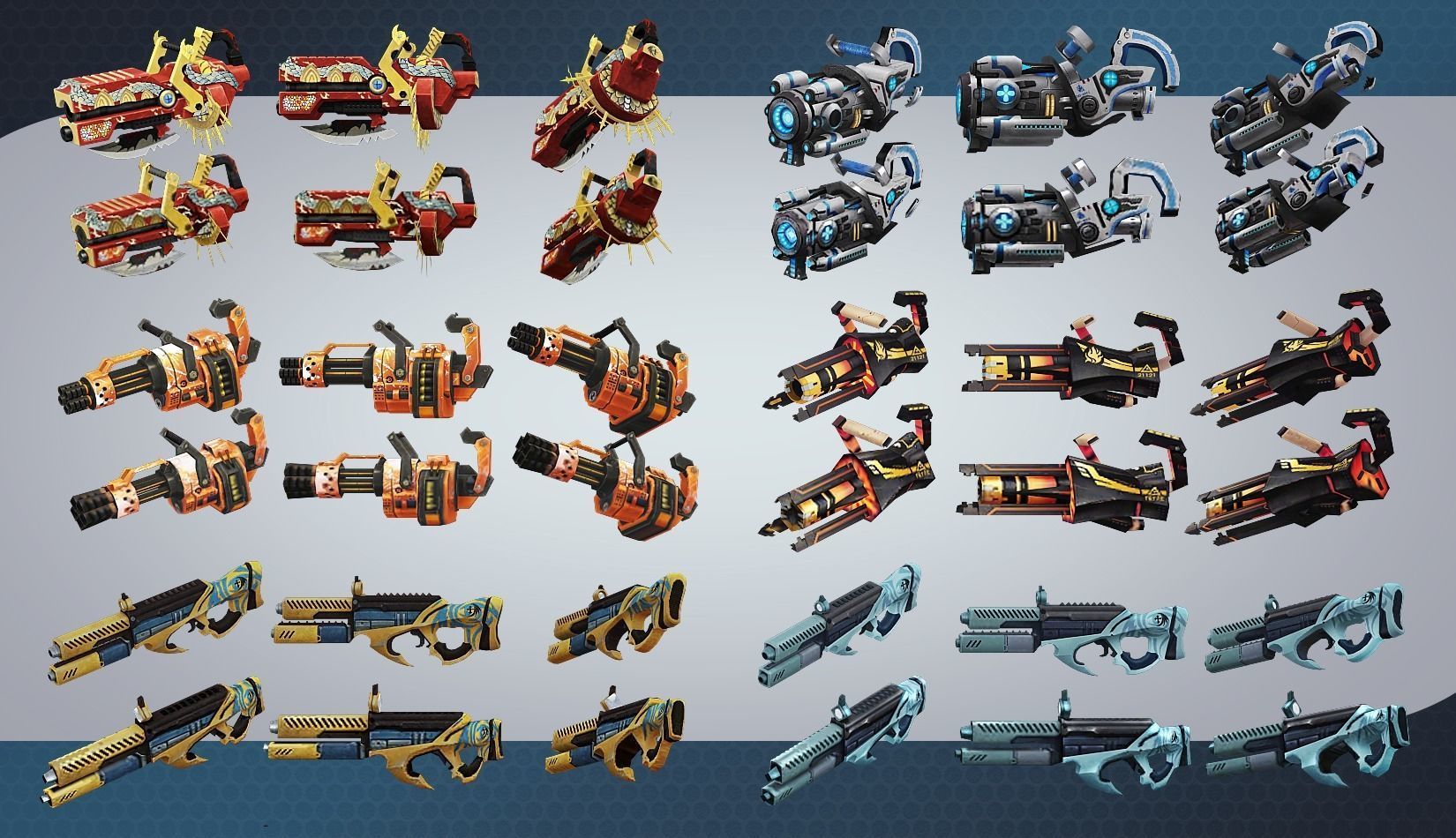 weapon pack vol01 Scifi cartoon weapon  Low-poly 3D model_3