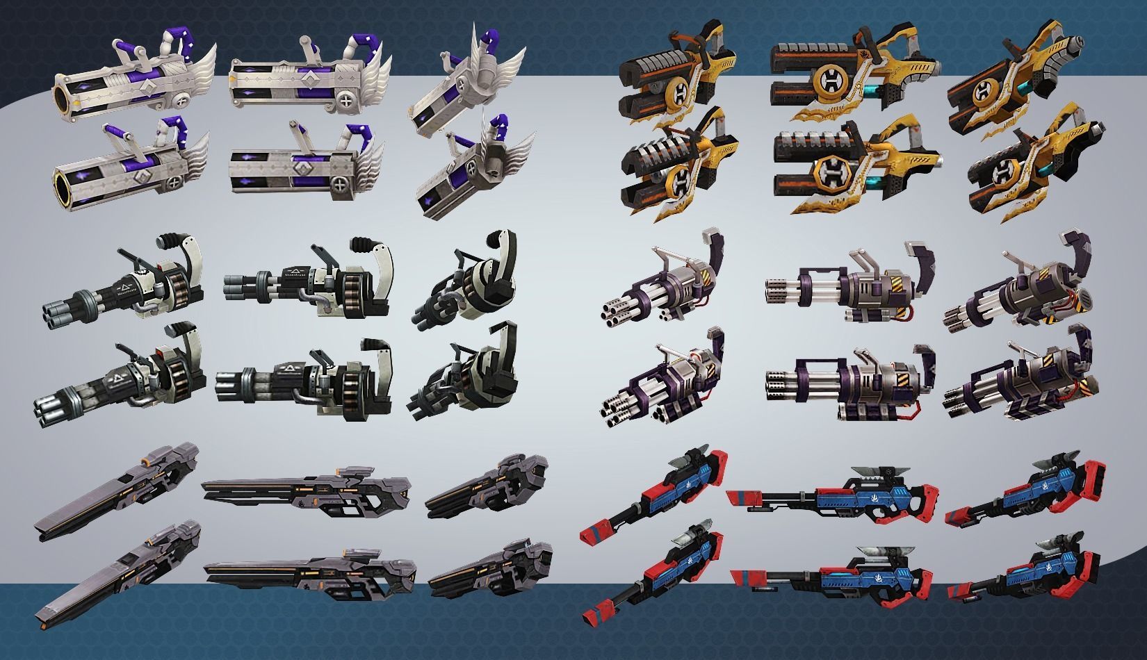 weapon pack vol01 Scifi cartoon weapon  Low-poly 3D model_5