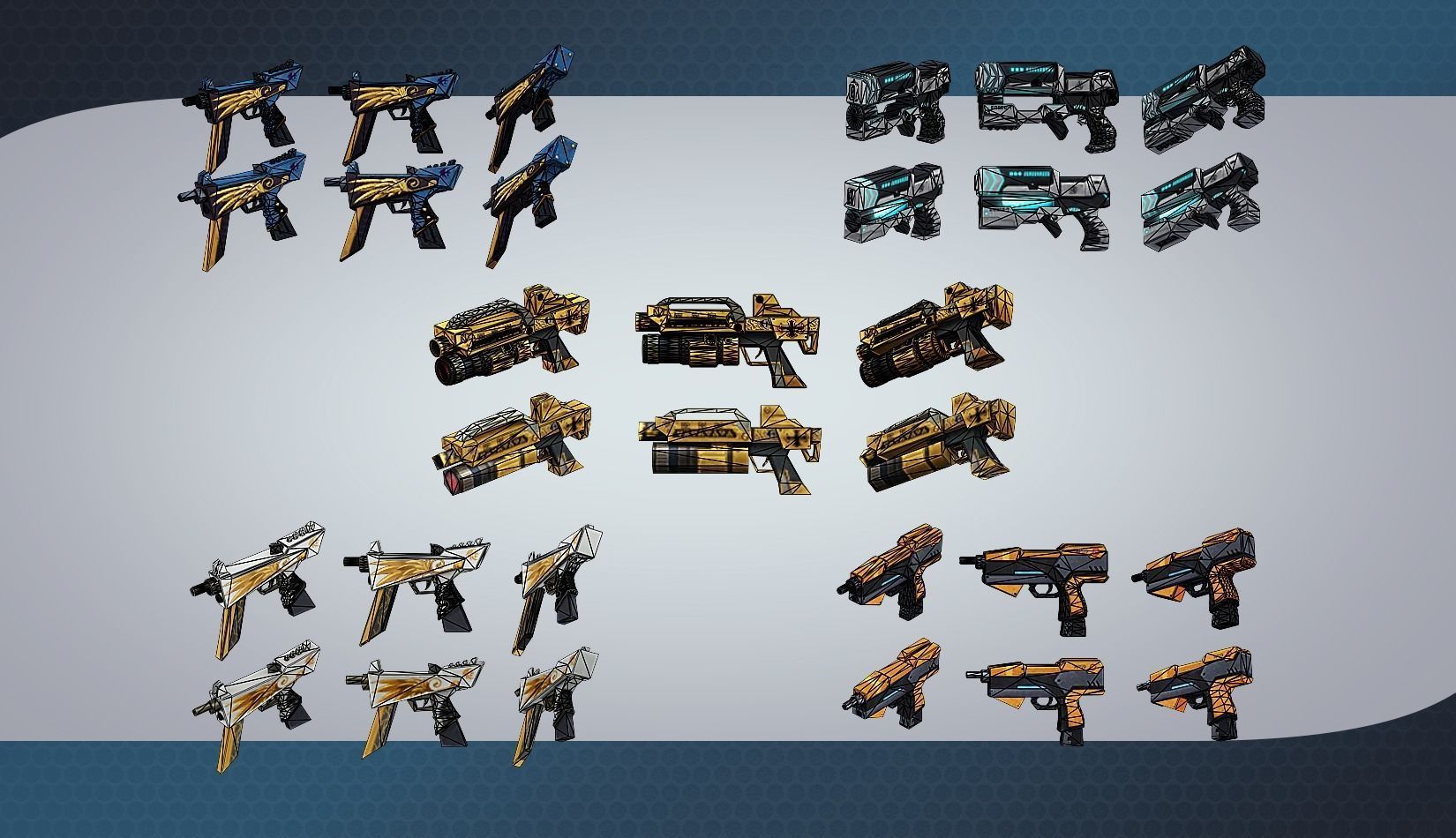 weapon pack vol01 Scifi cartoon weapon  Low-poly 3D model_38