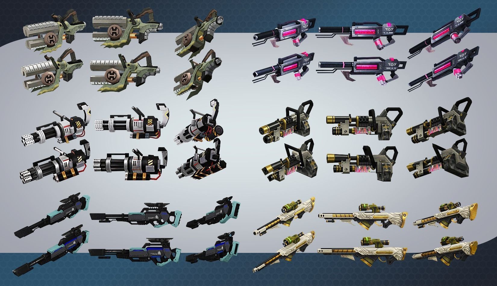 weapon pack vol01 Scifi cartoon weapon  Low-poly 3D model_6