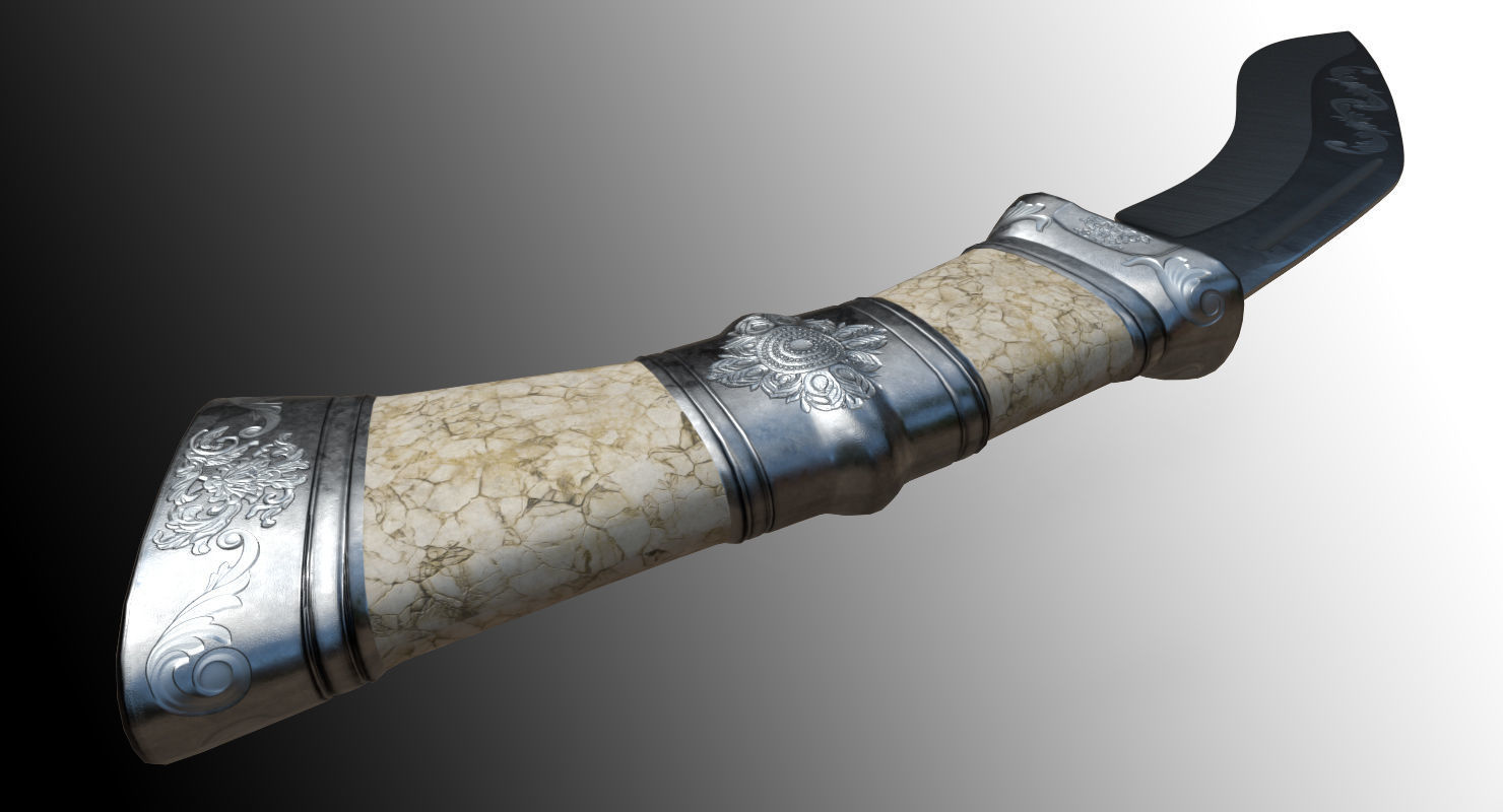 Kukri Bhojpuri Knife 3D model_6