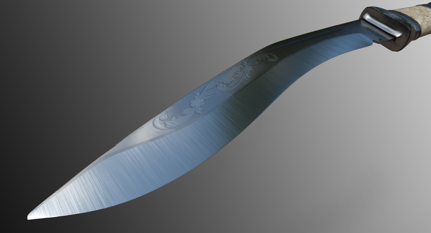 Kukri Bhojpuri Knife 3D model_5