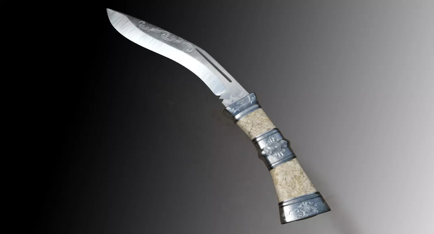 Kukri Bhojpuri Knife 3D model_0