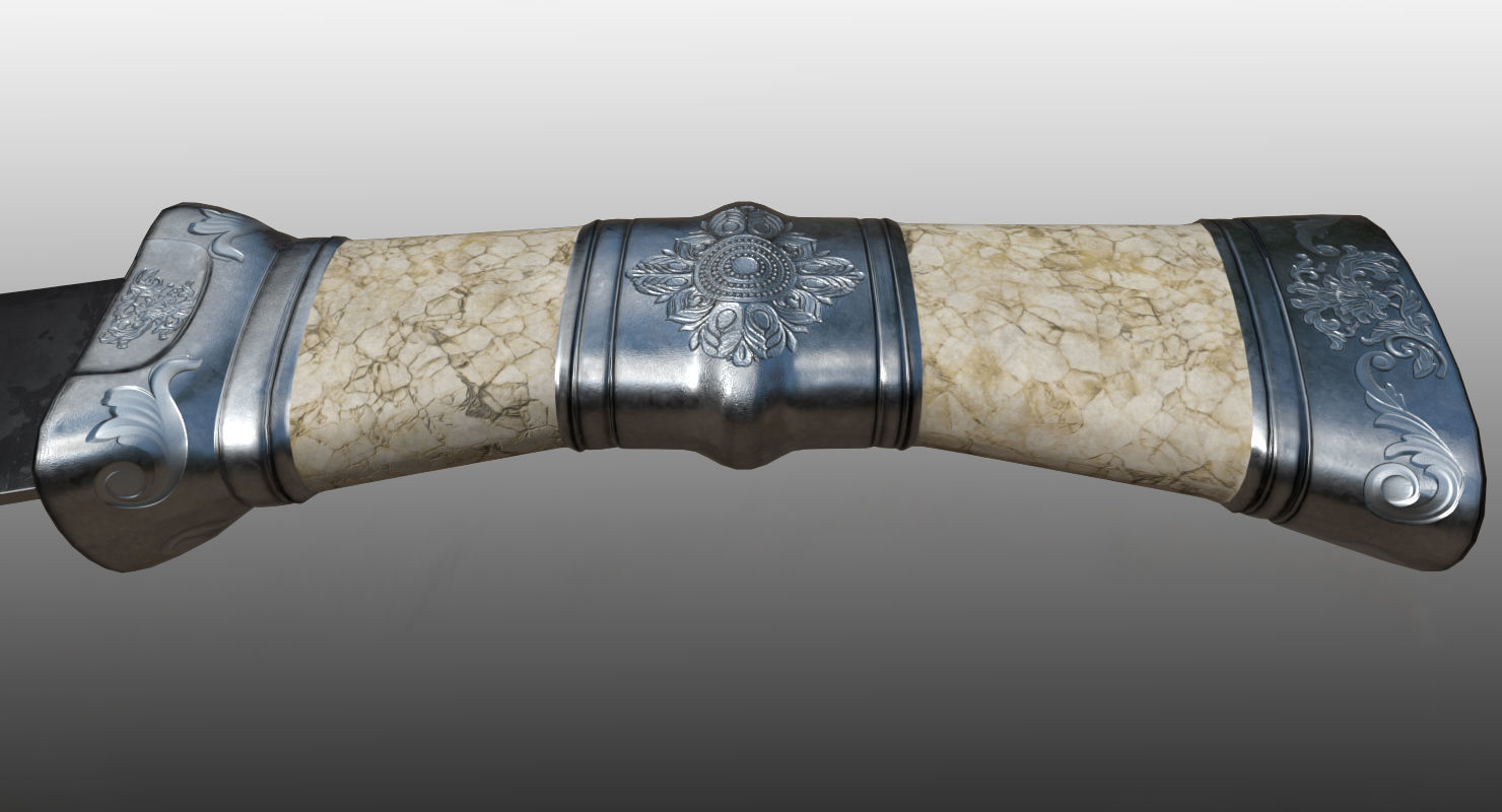 Kukri Bhojpuri Knife 3D model_4