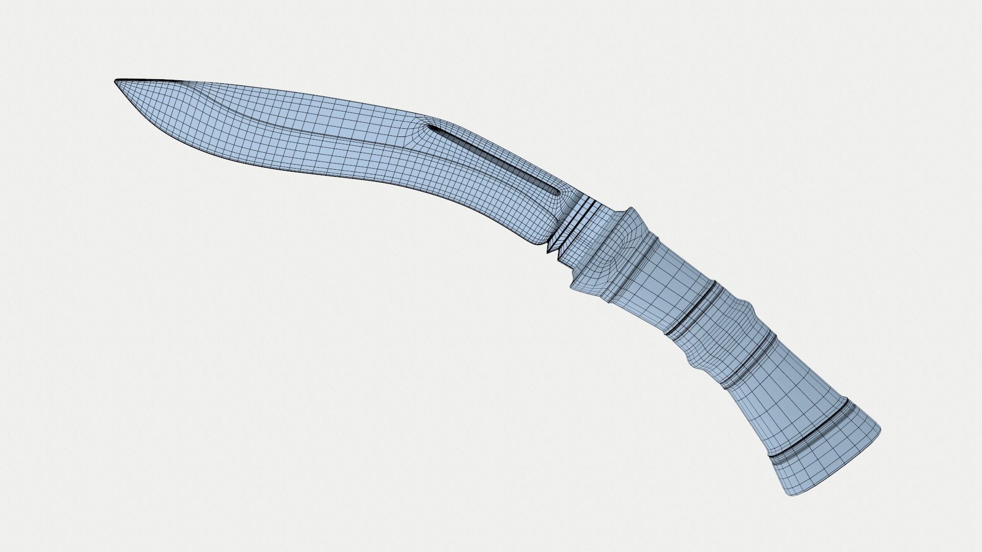 Kukri Bhojpuri Knife 3D model_8