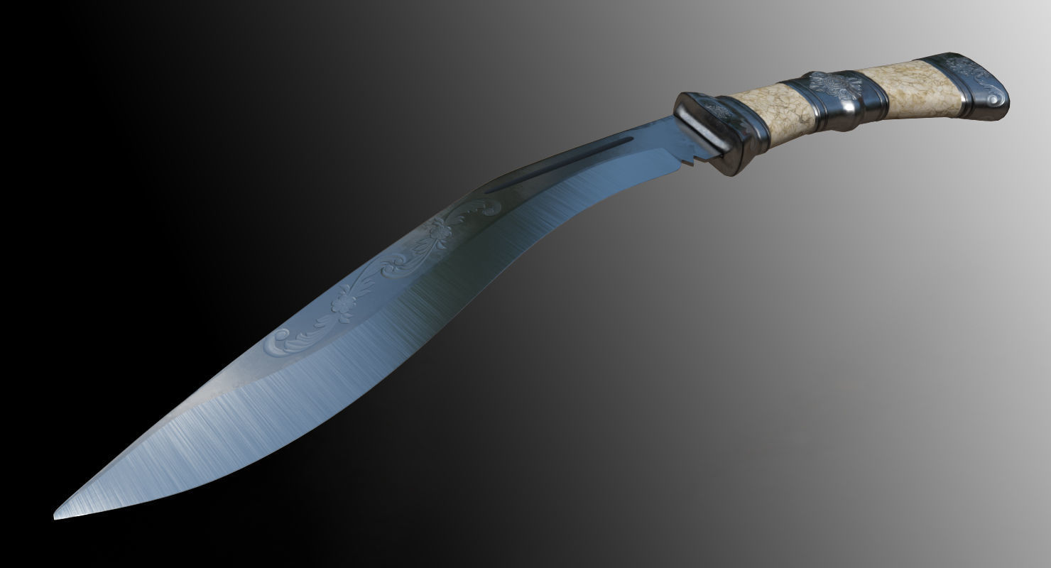 Kukri Bhojpuri Knife 3D model_3