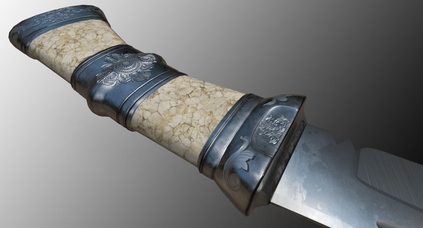 Kukri Bhojpuri Knife 3D model_7
