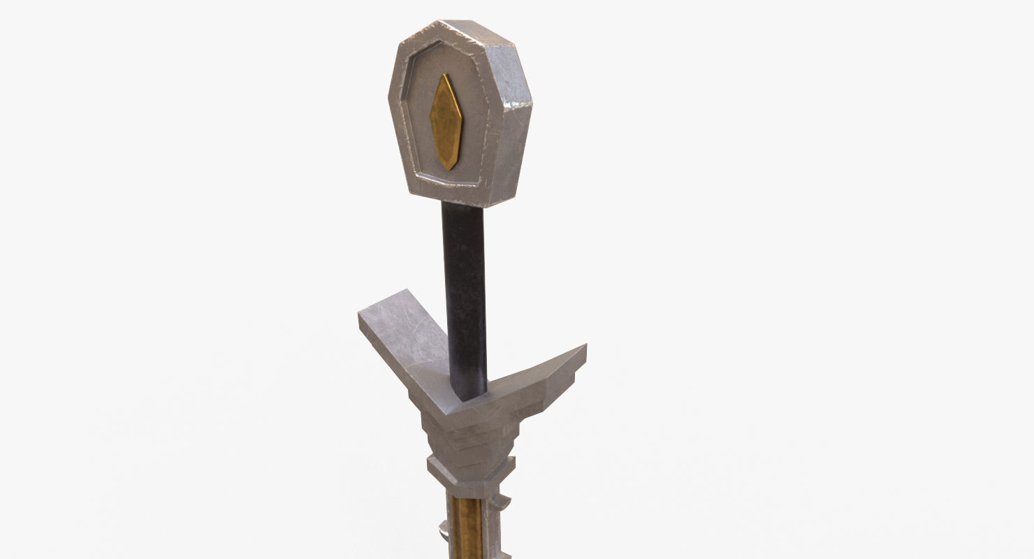 Megatrone Sword Low-poly 3D model_2