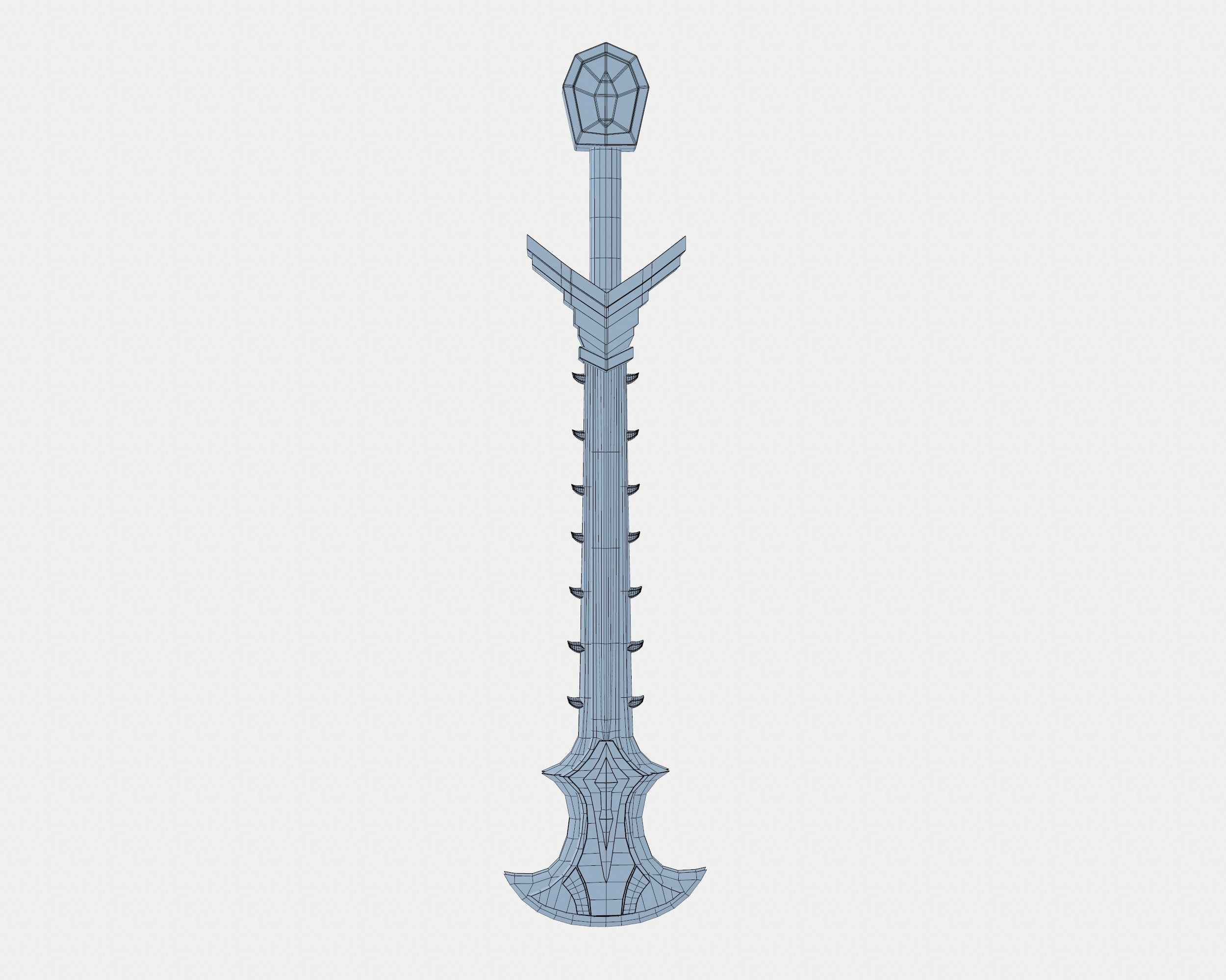 Megatrone Sword Low-poly 3D model_11