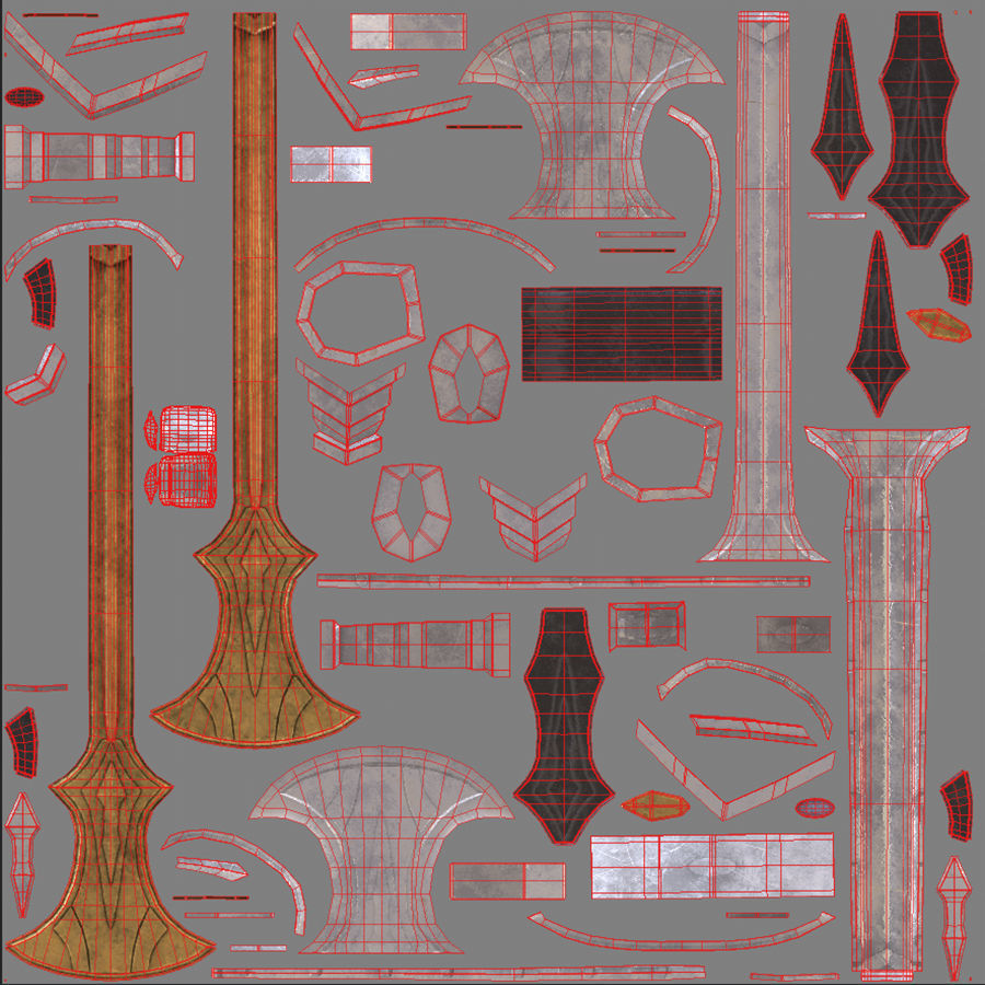 Megatrone Sword Low-poly 3D model_14