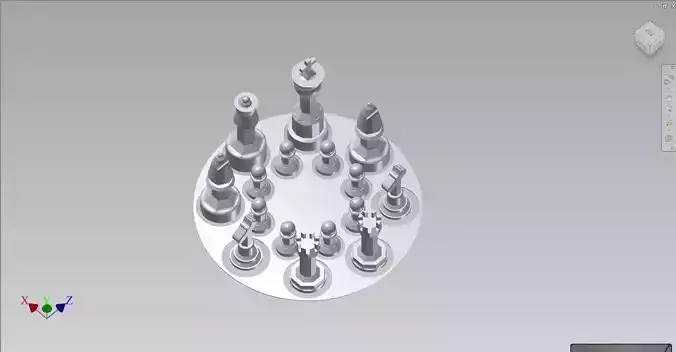 chess set rocket launcher 3D print model