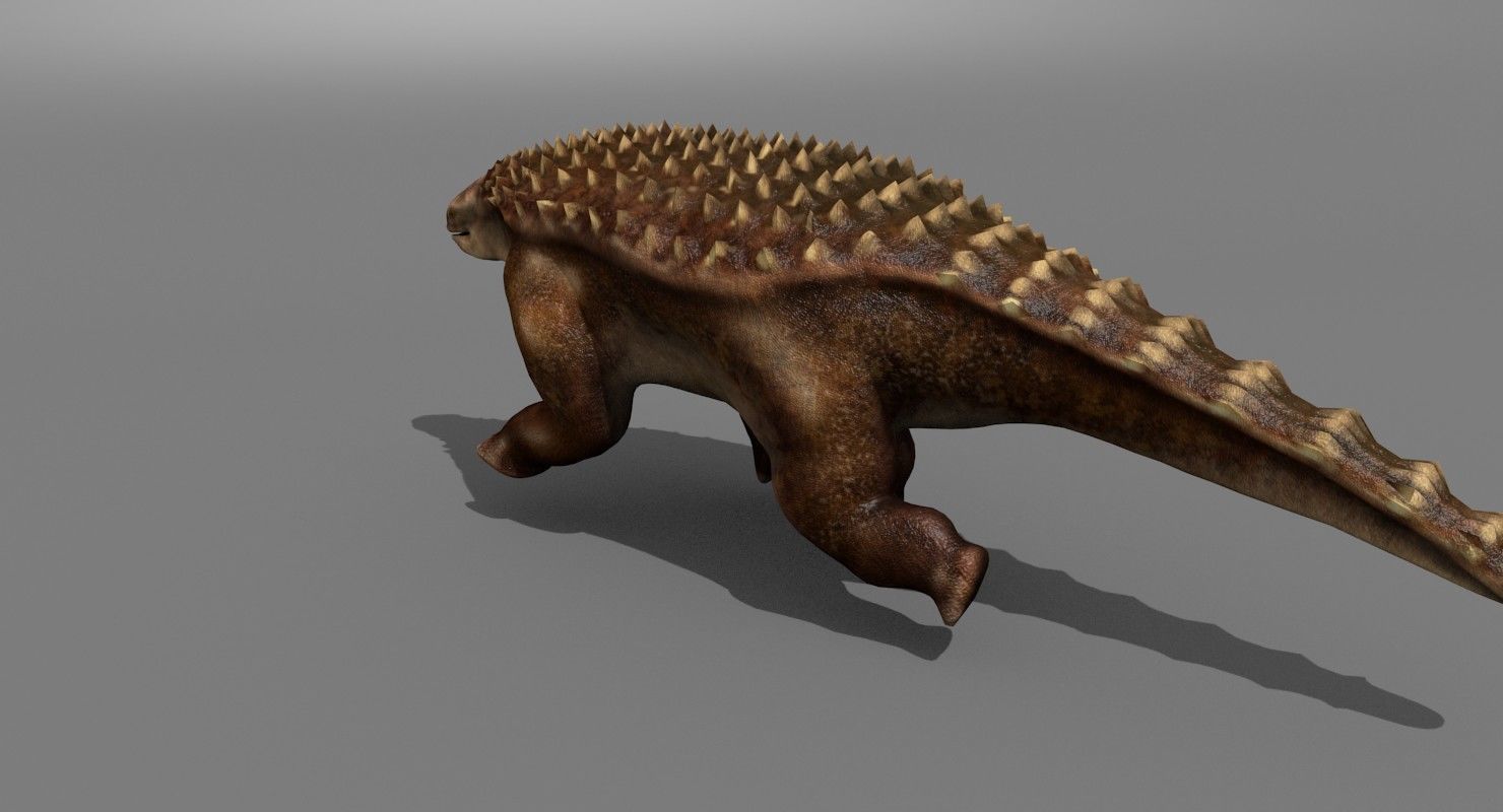 Nodosaur Jurassic Dinosaur Low-poly 3D model_7