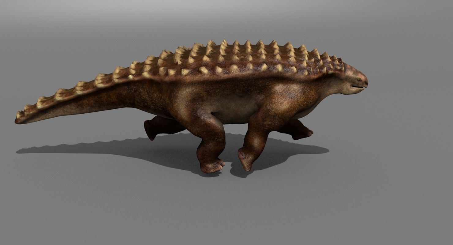 Nodosaur Jurassic Dinosaur Low-poly 3D model_6
