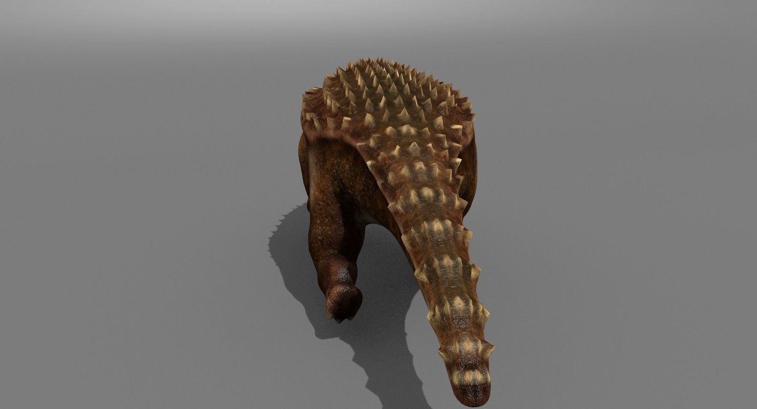 Nodosaur Jurassic Dinosaur Low-poly 3D model_5