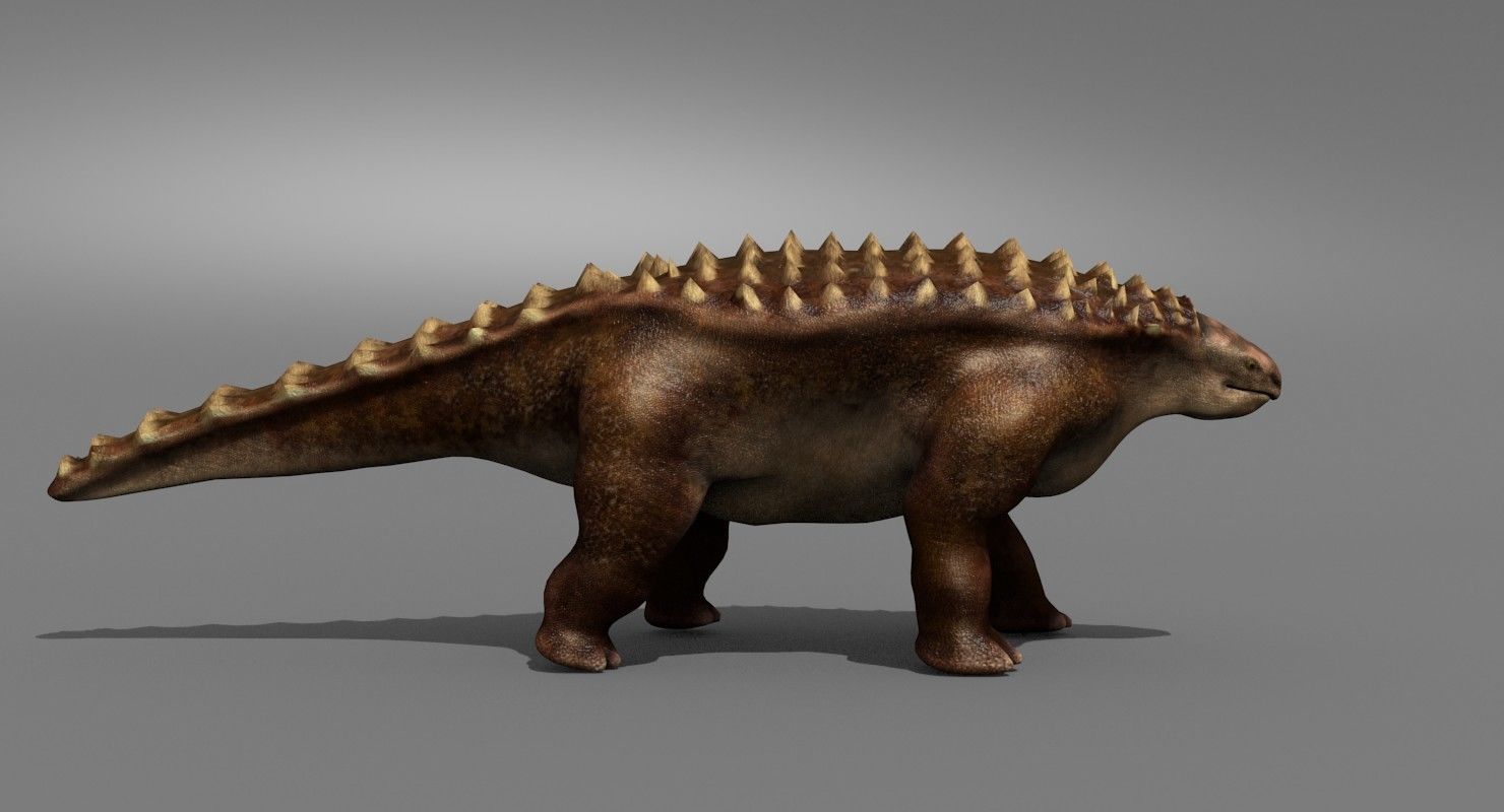 Nodosaur Jurassic Dinosaur Low-poly 3D model_1