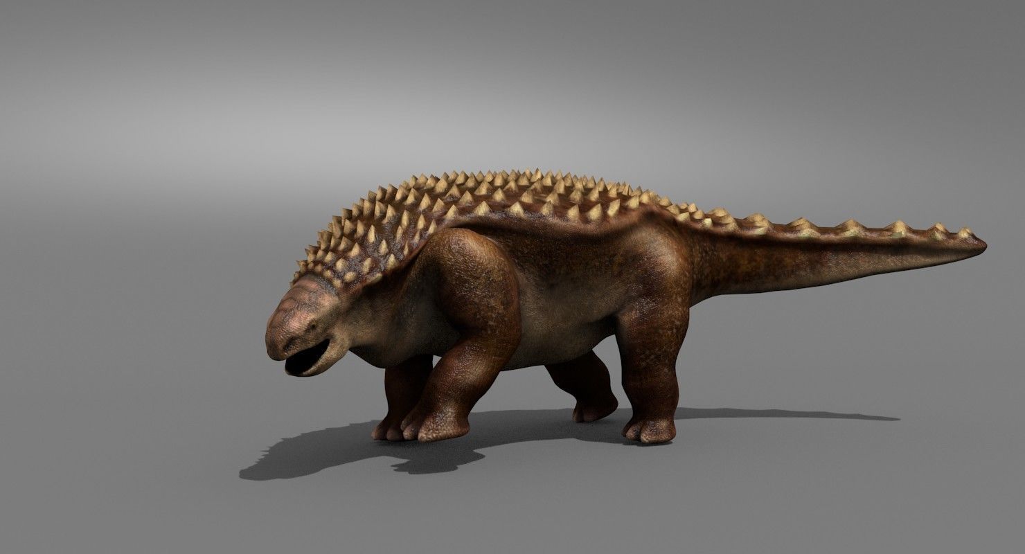 Nodosaur Jurassic Dinosaur Low-poly 3D model_2
