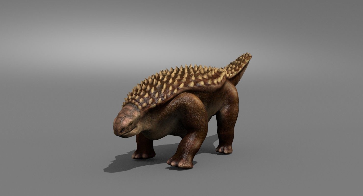 Nodosaur Jurassic Dinosaur Low-poly 3D model_3