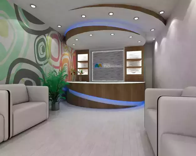 Reception counter design 3D model