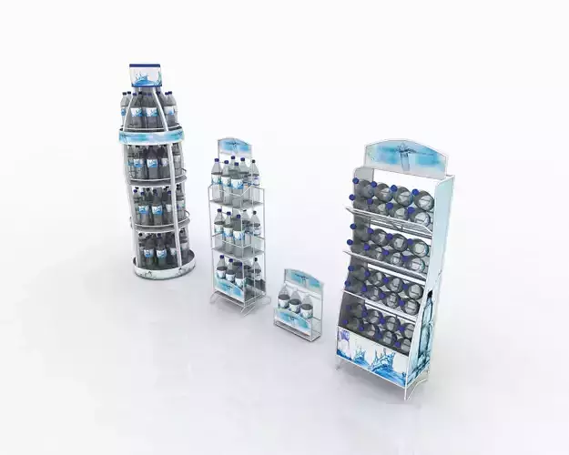 water bottle display rack