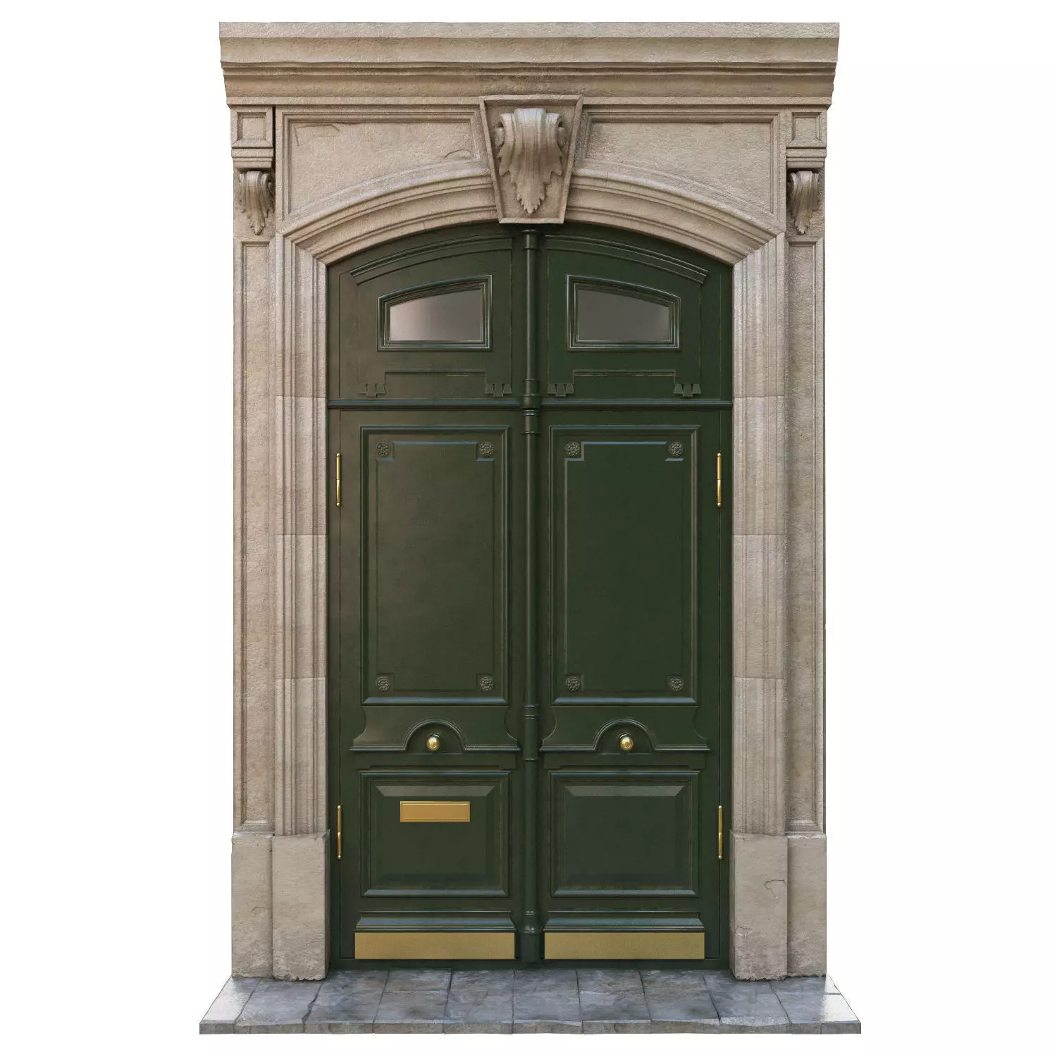 Entrance classic door 02 3D model