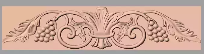 Door decorative flower 3D STL model used for CNC router E019