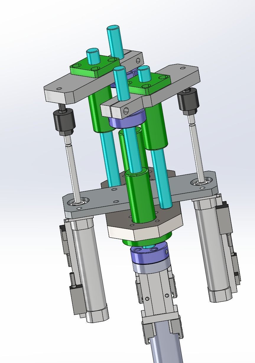 Long stroke cylinder application mechanism 3D model_7