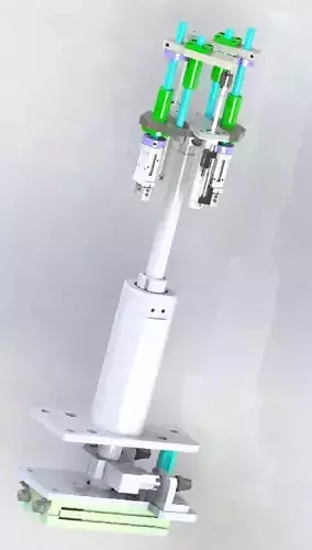 Long stroke cylinder application mechanism