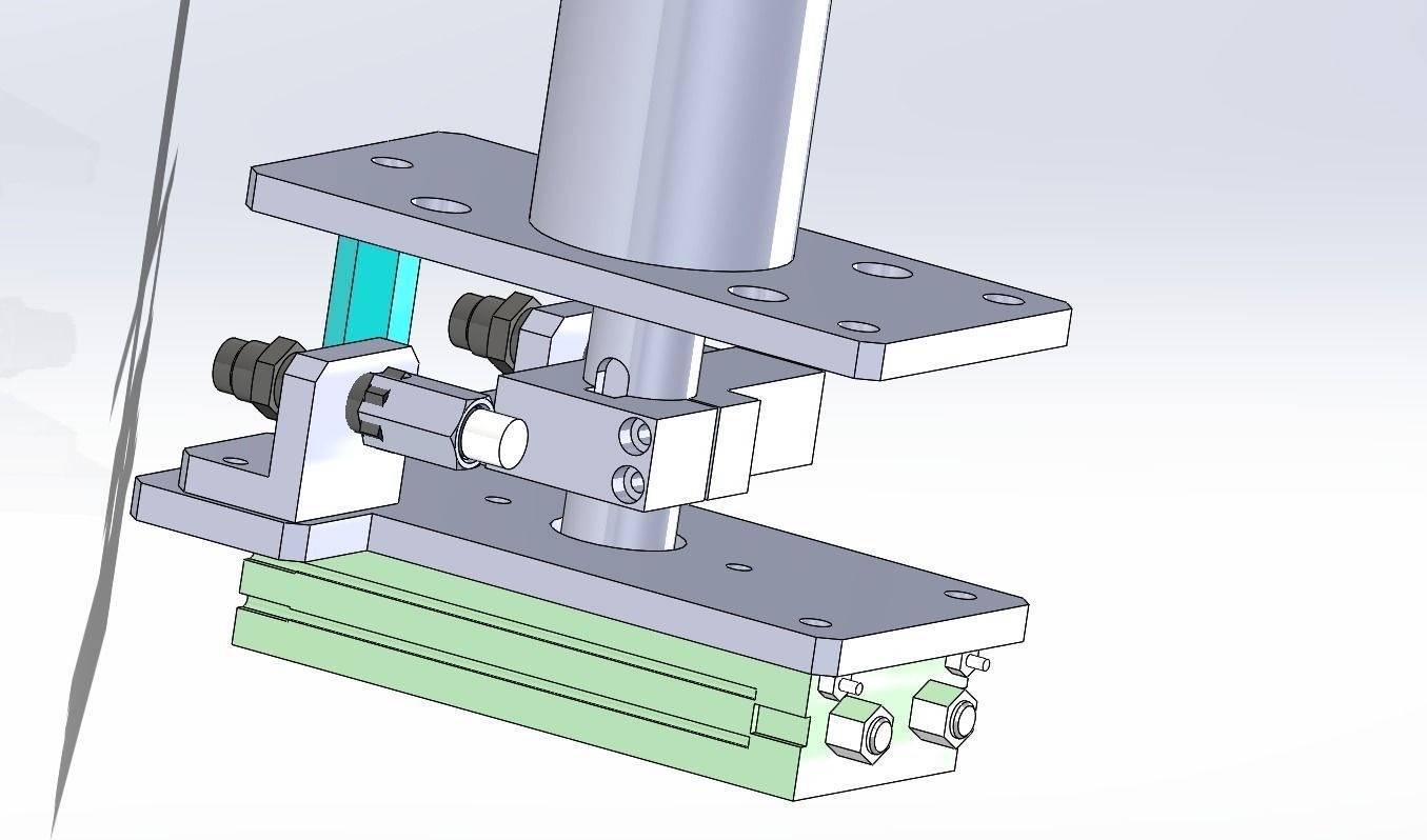 Long stroke cylinder application mechanism 3D model_6