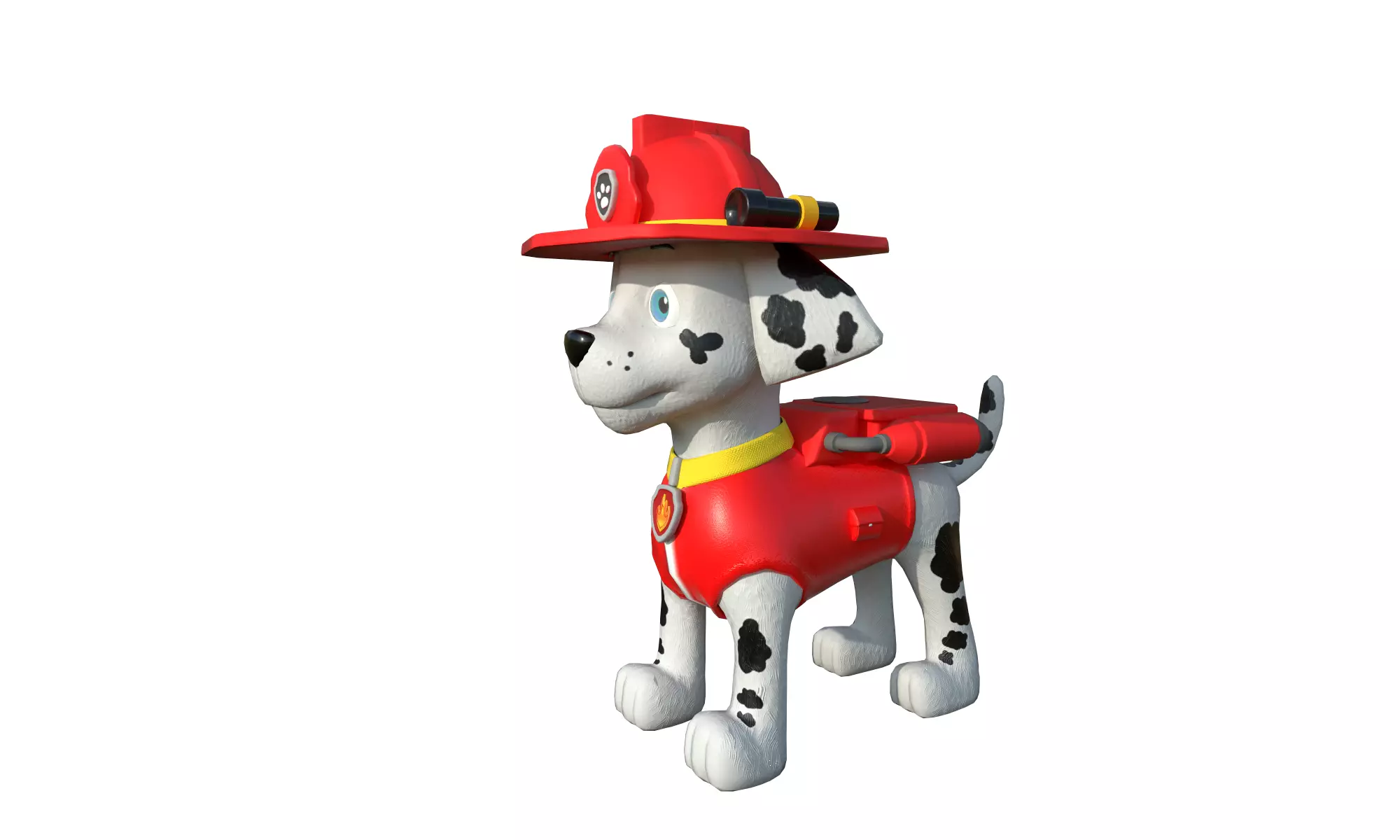 Marshall paw patrol dog Low-poly 3D model_0