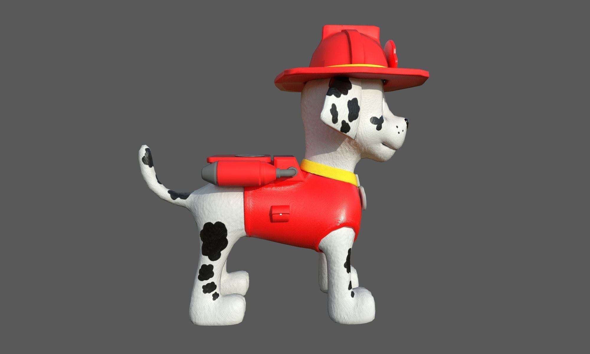 Marshall paw patrol dog Low-poly 3D model_5