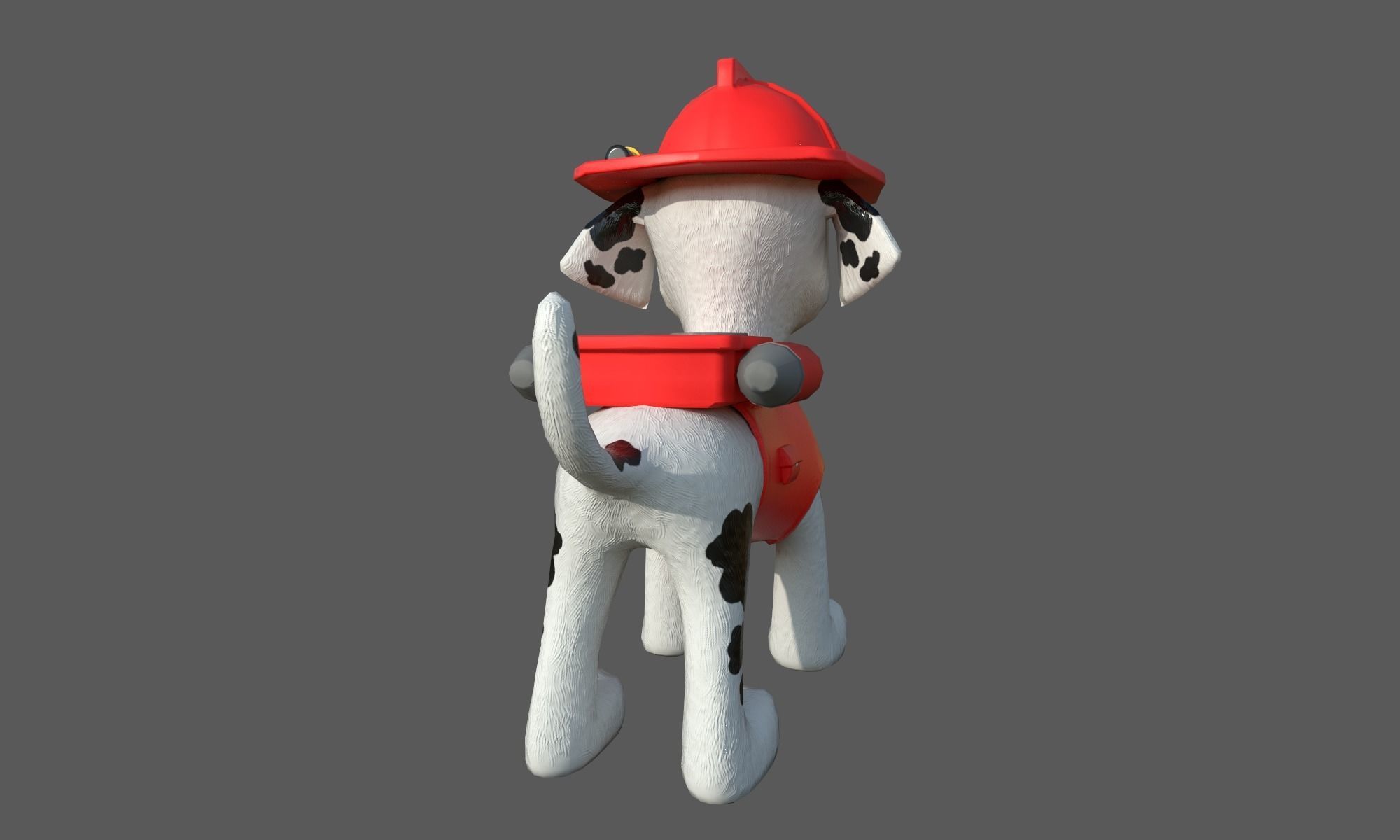 Marshall paw patrol dog Low-poly 3D model_4