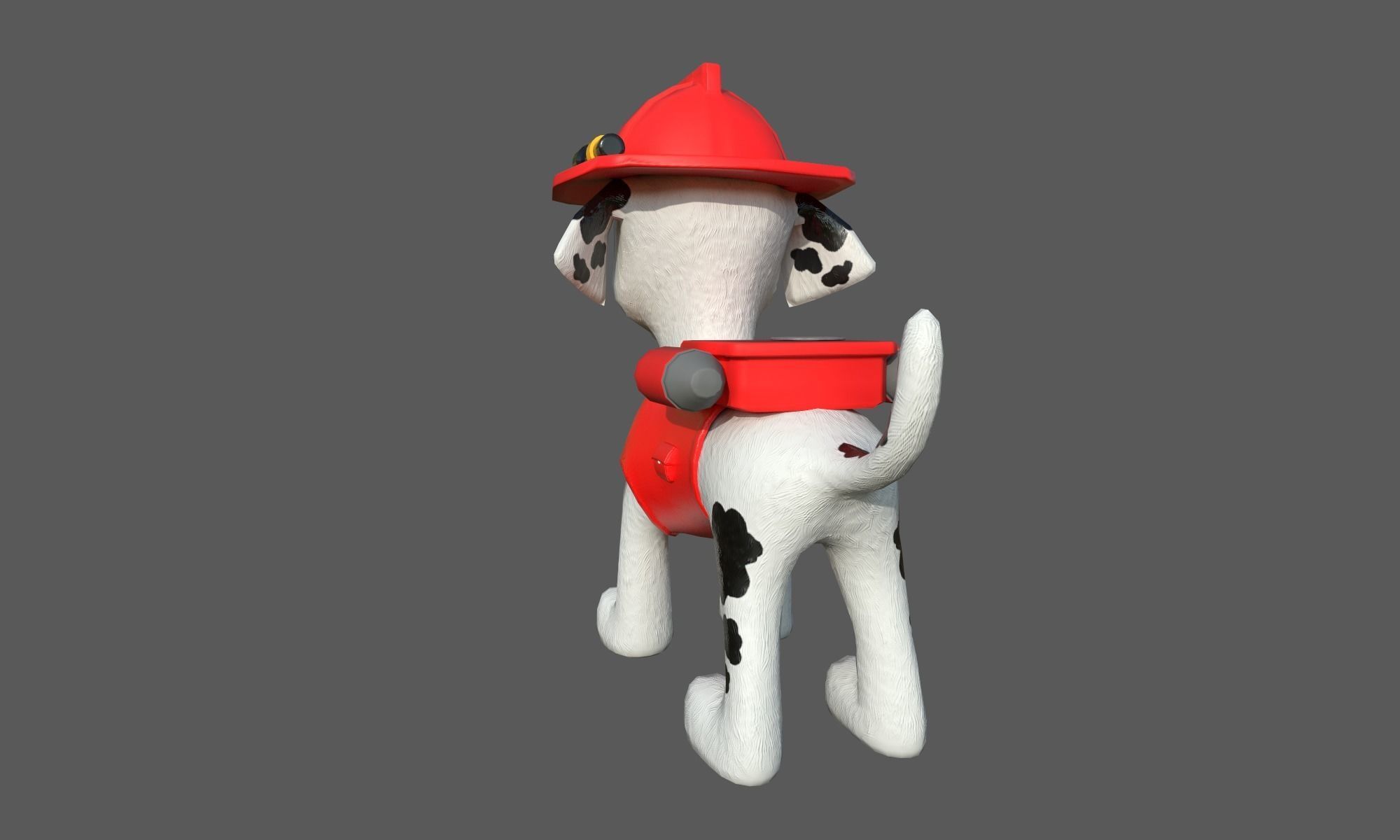 Marshall paw patrol dog Low-poly 3D model_3