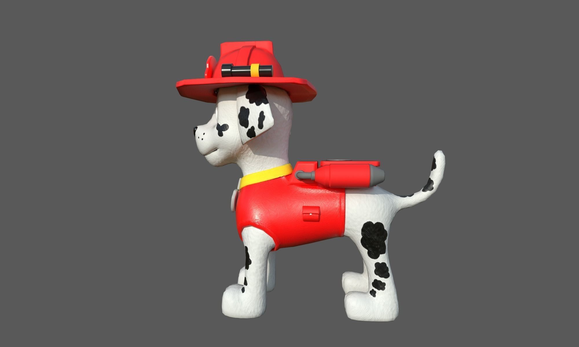 Marshall paw patrol dog Low-poly 3D model_2