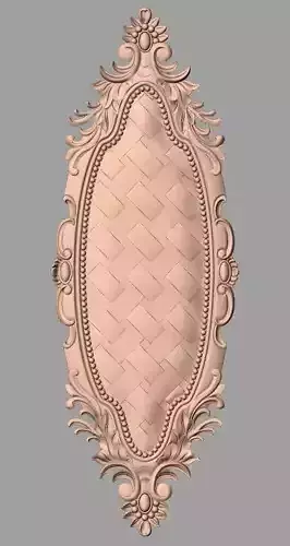 Door panel 3D STL relief model used for CNC router E026