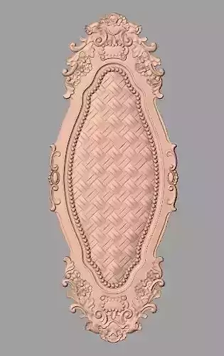 Door panel 3D STL relief model used for CNC router E027