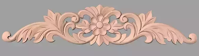 Door decorative flower 3D STL model used for CNC router E033