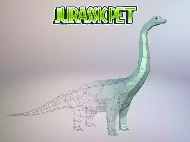 Brachiosaurus dinosaur Low-poly 3D model
