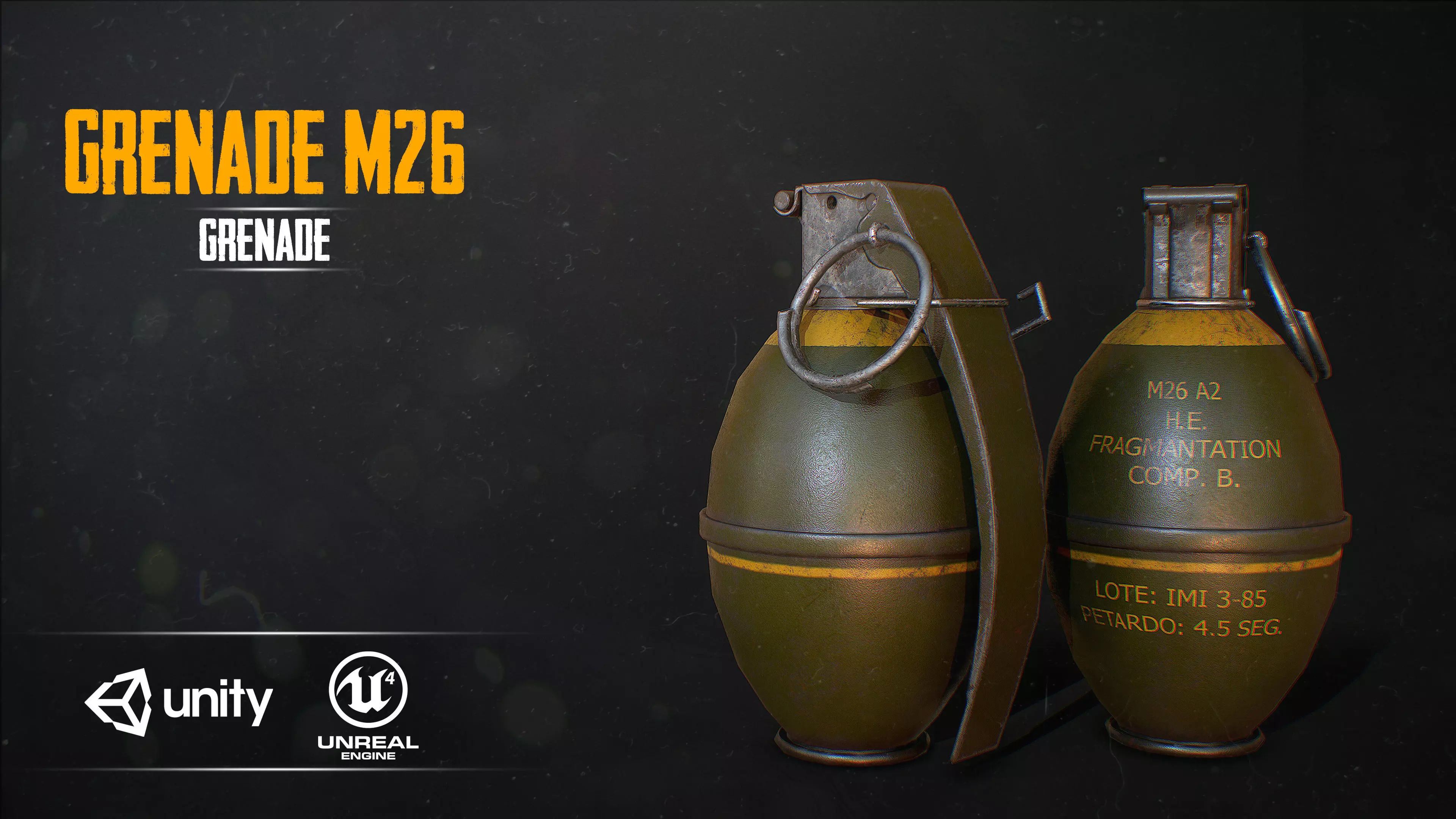 Grenade M26 A2 3D model_0