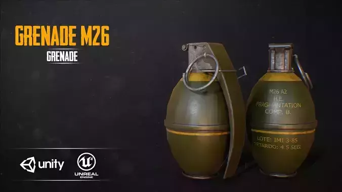 Grenade M26 A2 3D model