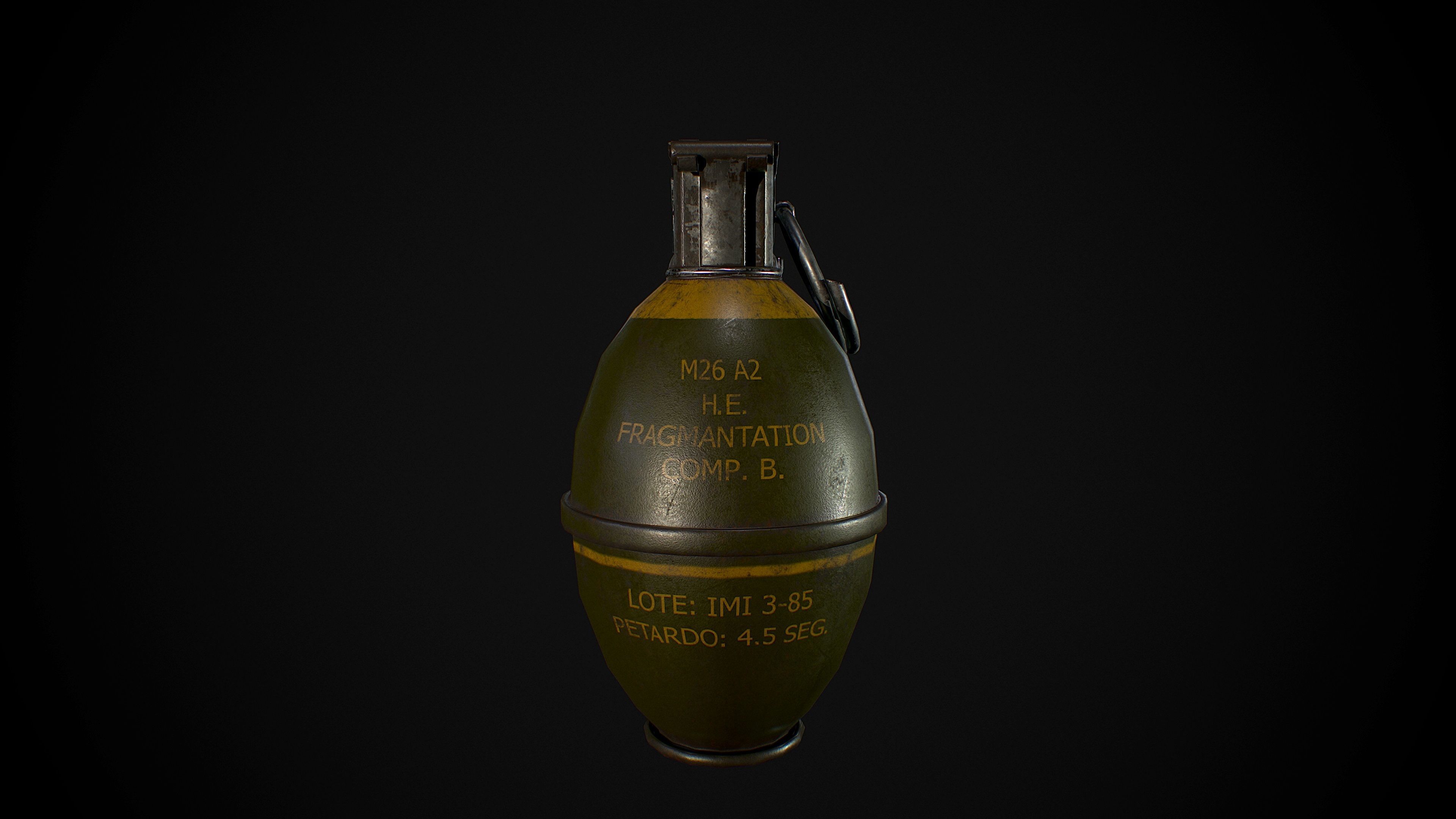 Grenade M26 A2 3D model_6