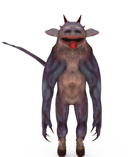 3D imp demon Low-poly 3D model